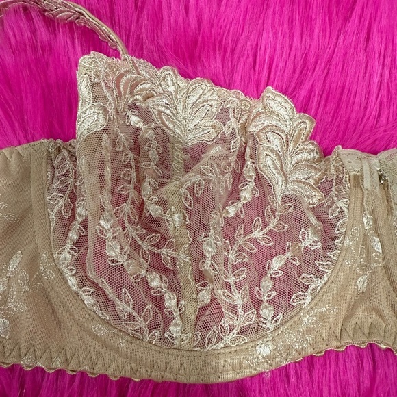 NWT Louisa Bracq ELISE BALCONETTE in Lys Royal SABLE color Sz 36D - Picture 12 of 13